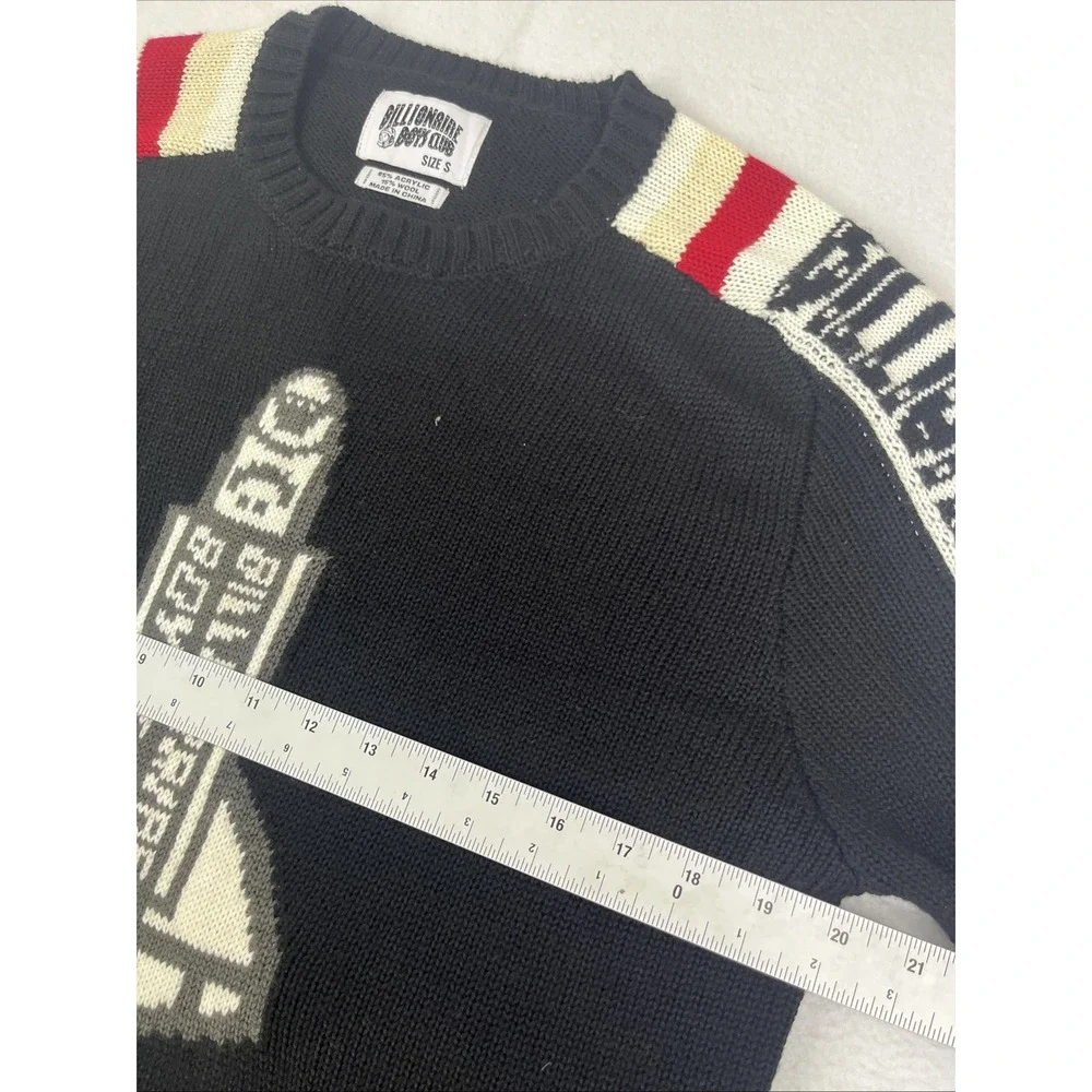 Billionaire Boys Club Rocket Oversized Knit Sweater Black Wool Mens Small